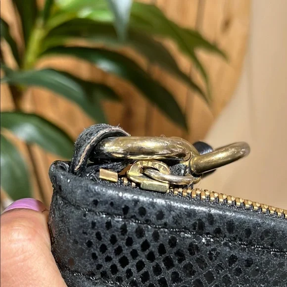 COACH Ashley Black & Snakeskin Leather Crossbody Bag F20114 - Picture 12 of 16